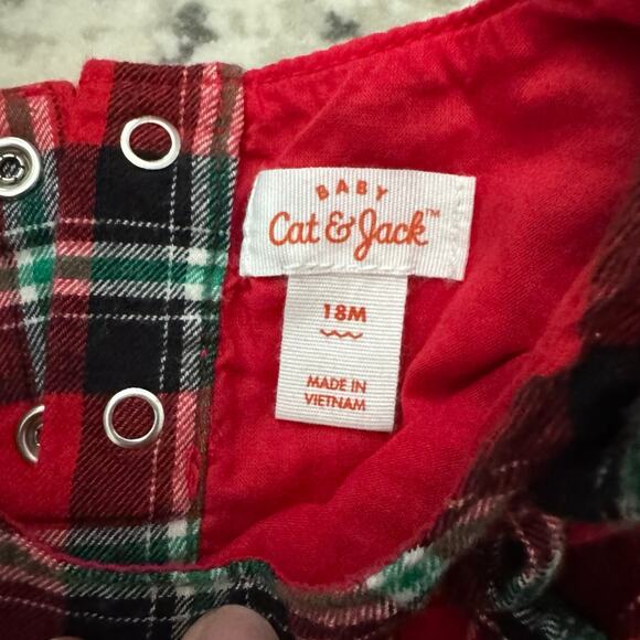 Cat & Jack Plaid 2 Piece Outfit - Size 18 months - Picture 4 of 5